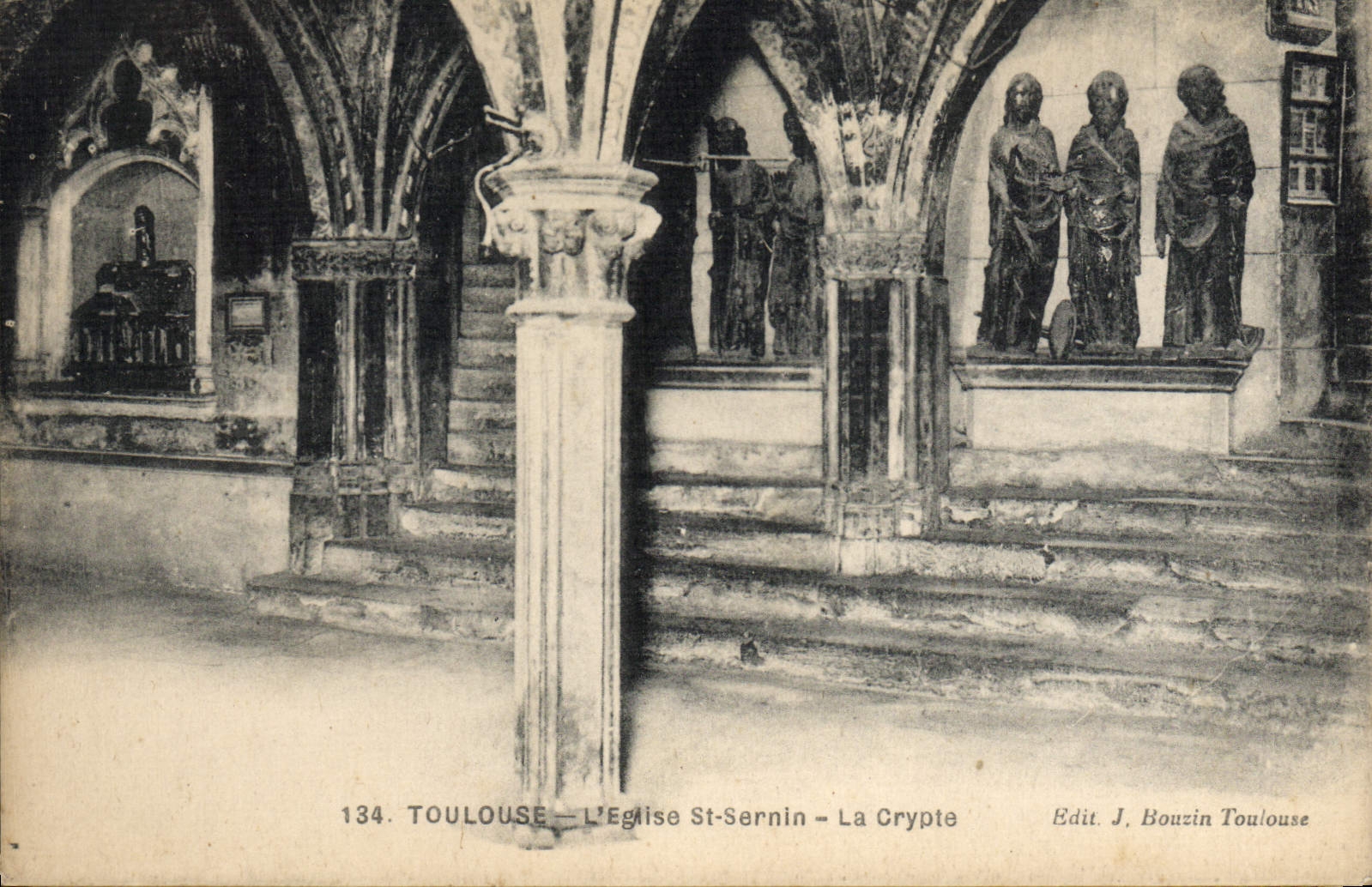 Toulouse — Die Kirche St-Sernin — Die Krypta — Edit. J. Bouzin Toulouse