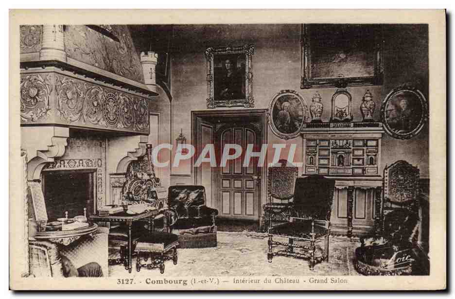 CPA Combourg Interieur de Chateau Grand salon 
