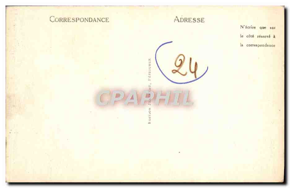 CPA Perigueux Interieur de la basilique La chaire  — Rückseite