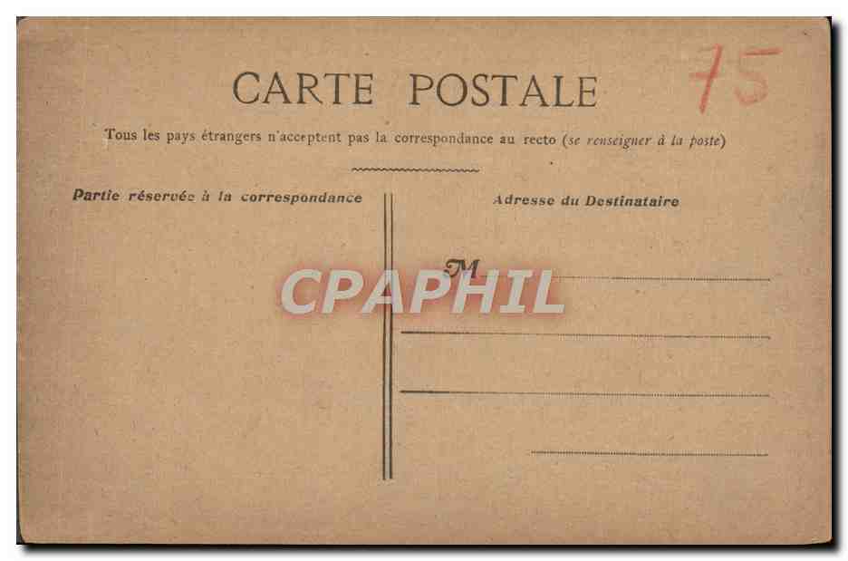 CPA Paris Perspective Sur La Seine — Rückseite