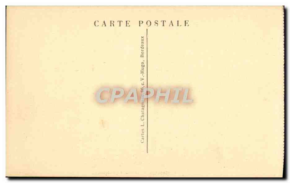 CPA Bordeaux Place des Quinconces — Verso