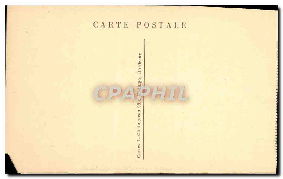 Bordeaux — Les Ruines du Palais Gallien — Cartes L. Chatagneau, 96, rue Hugo, Bordeaux — Verso