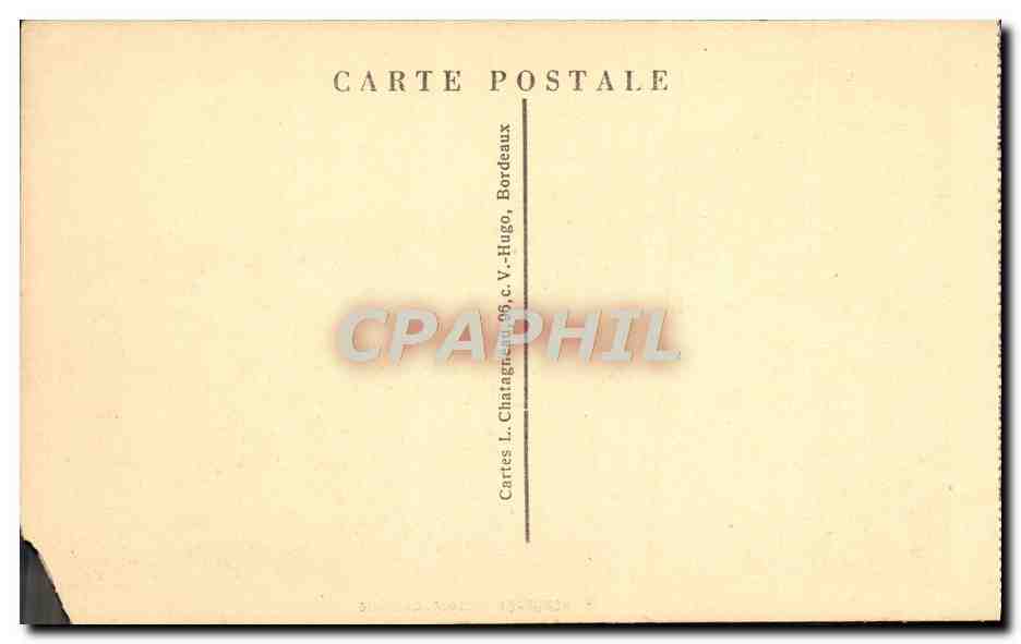 CPA Bordeaux Hotel de Ville — Verso