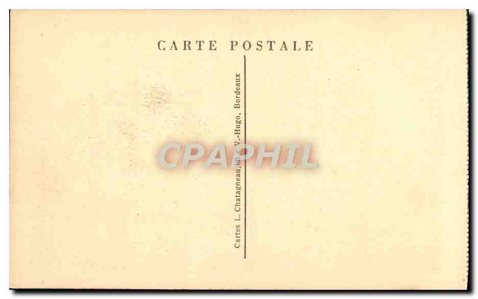 CPA Bordeaux Monument des Girondins — Verso