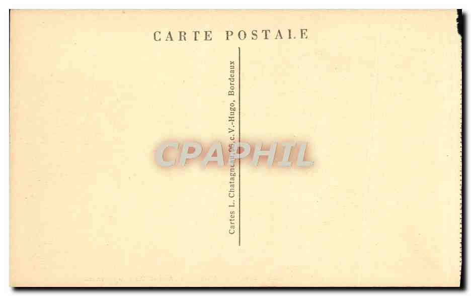 CPA Bordeaux La place de la Bourse Fontaine des Trois Graces  — Verso