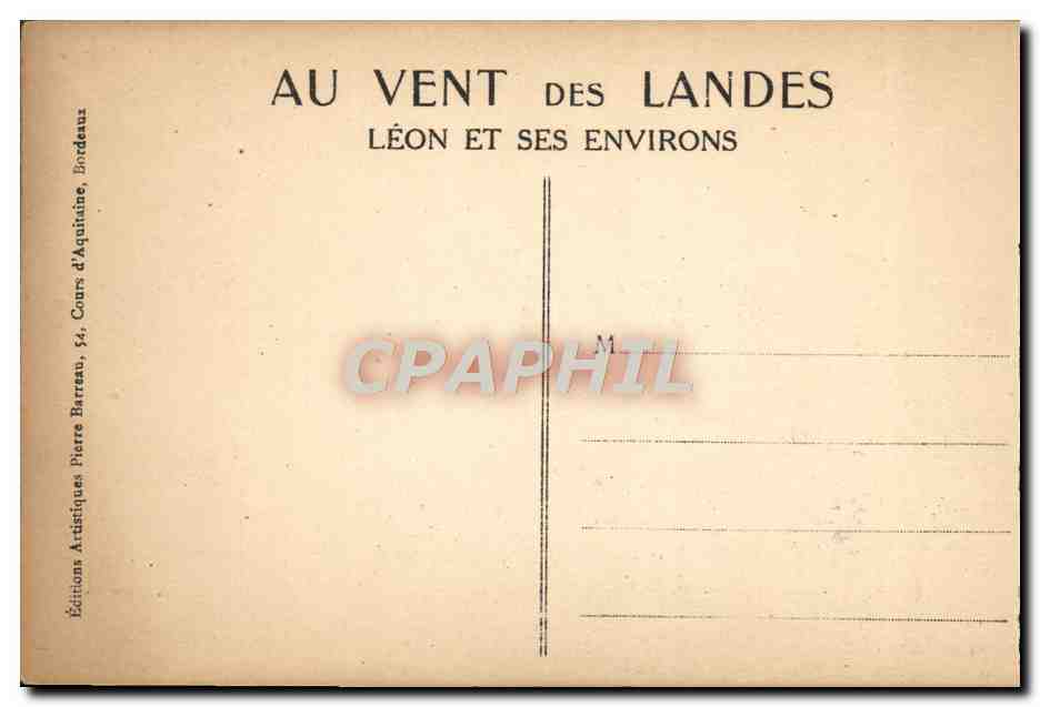 CPA Environs de Leon La plage du Vieux Boucau — Back