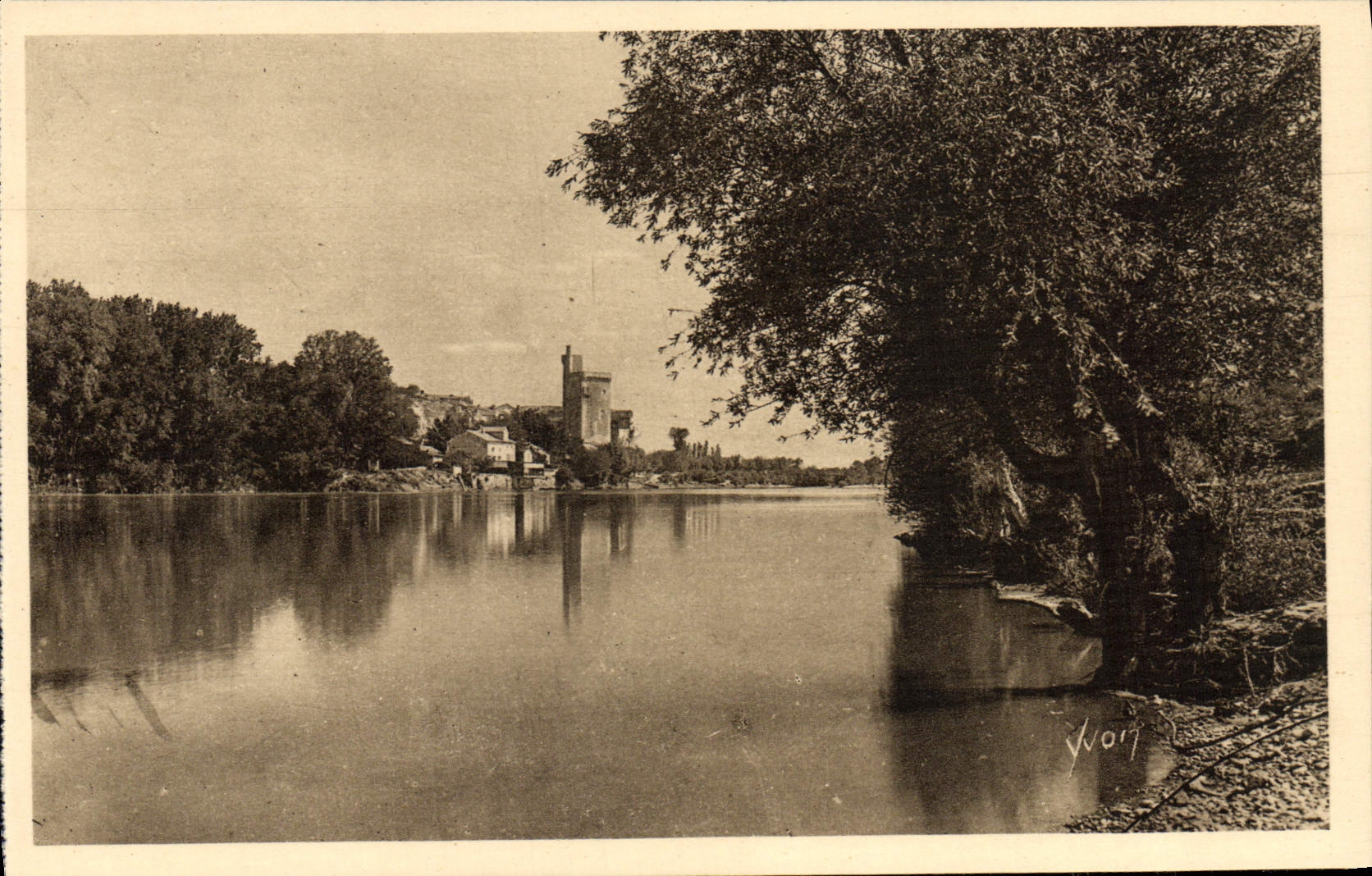 Avignon (Vaucluse) — Le Rhône et la Tour de Philippe-le-Bel — Éditions d'Art Y. Véron, Paris