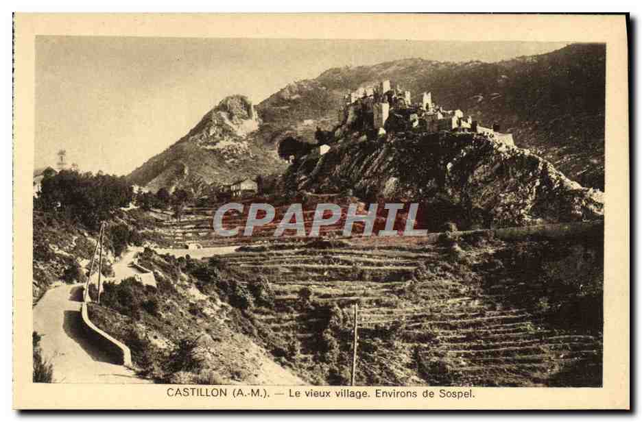 CPA Castillon Le Vieux Village Environs de Sospel