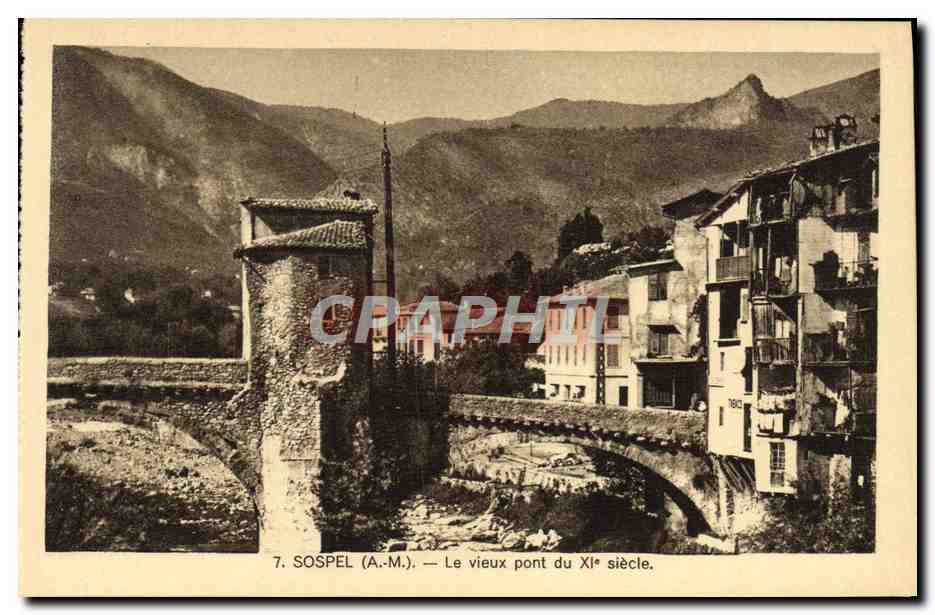 CPA Sospel Le Vieux Pont