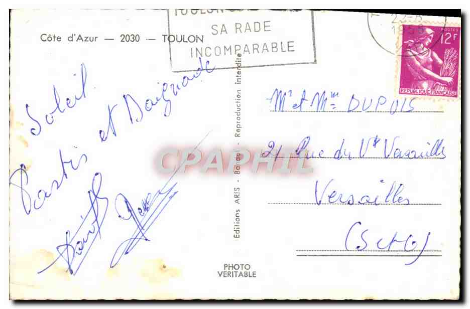 CPM Toulon — Verso