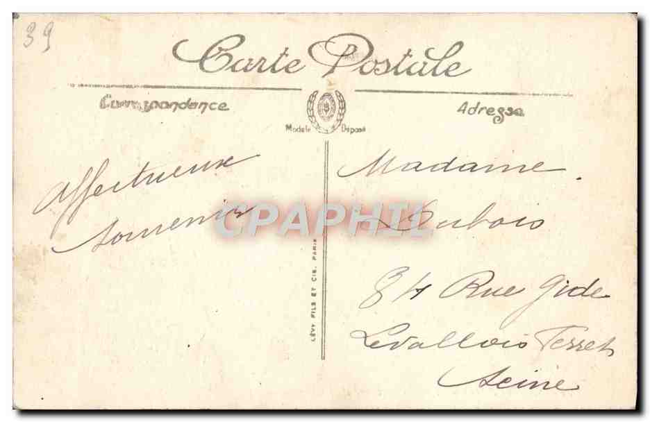 Saint-Malo — La Grande Plage et le Château — LL. — Éditeur LL. n°122 — Reverso