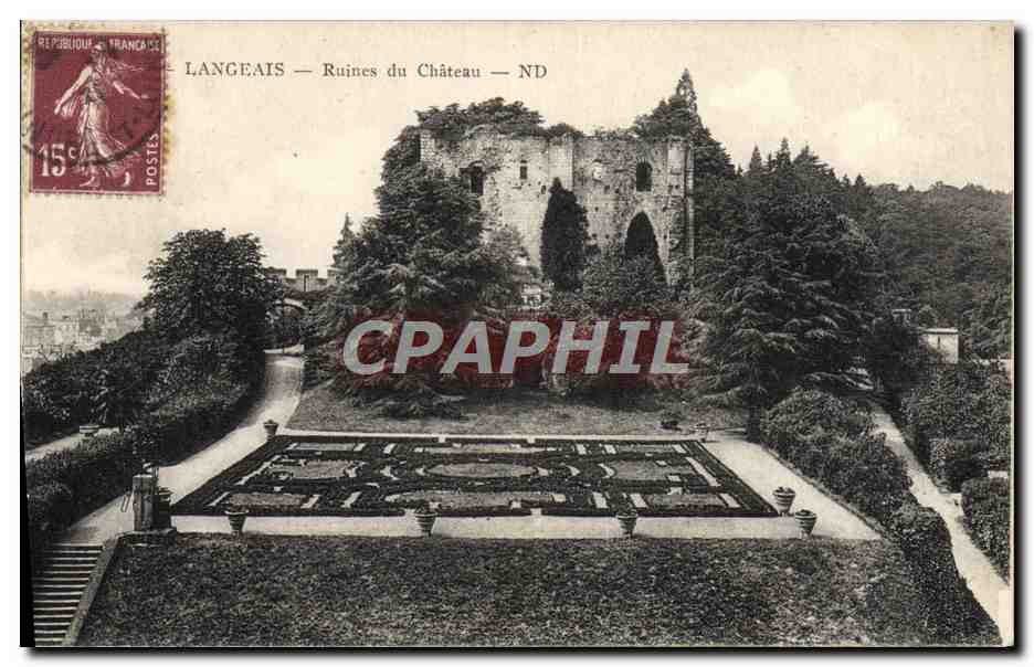 CPA Langeais Ruines du Chateau
