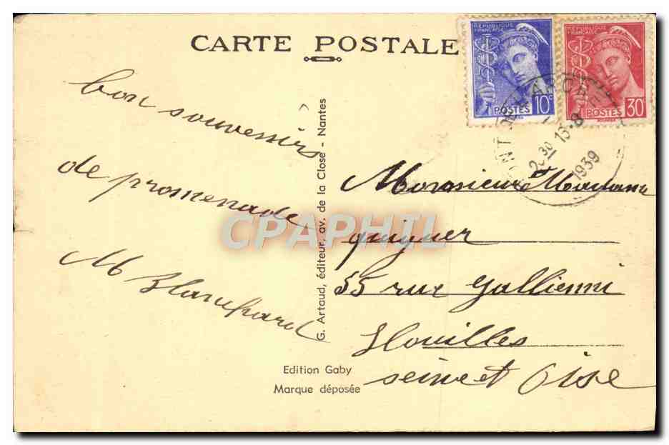 CPA La Bouille Vue D'Ensembie et la Seine — Rückseite