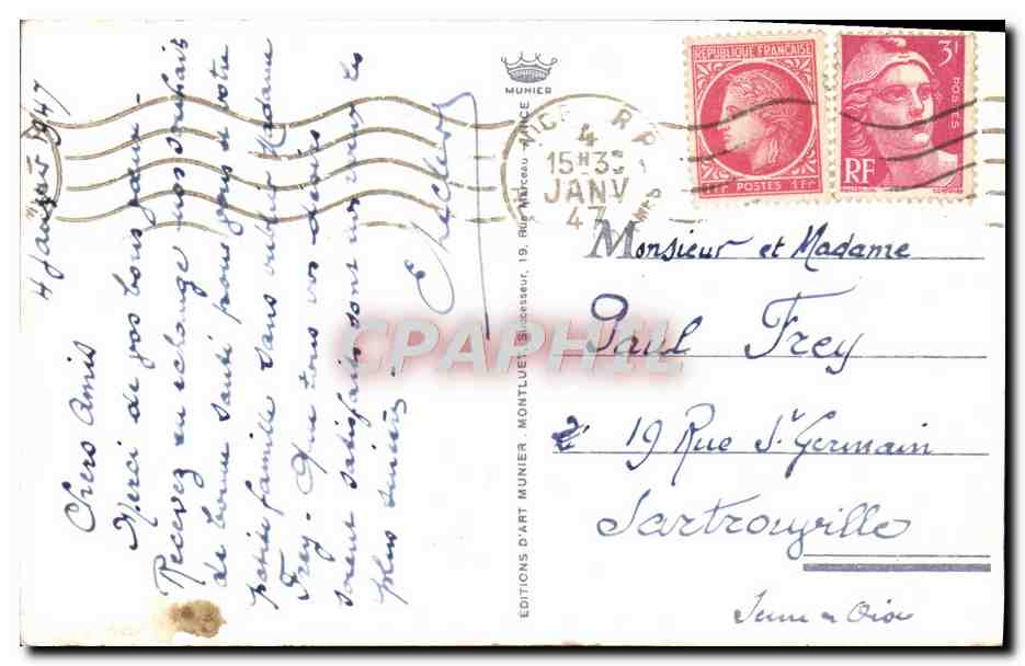 CPA Menton Casino Municipal — Verso