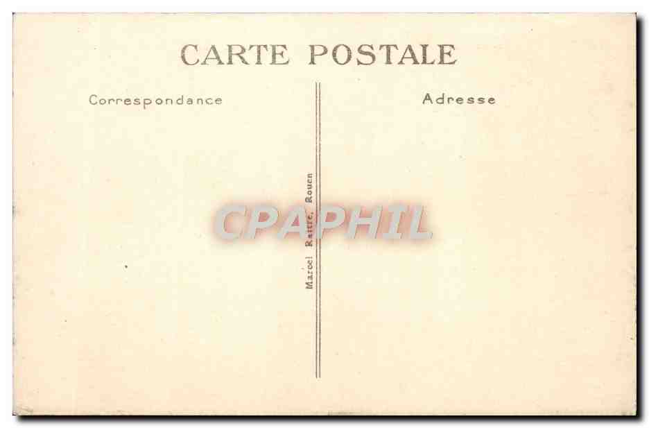 CPA Rouen Place Carnot Vue Quais et du Pont Boieldieu — Verso