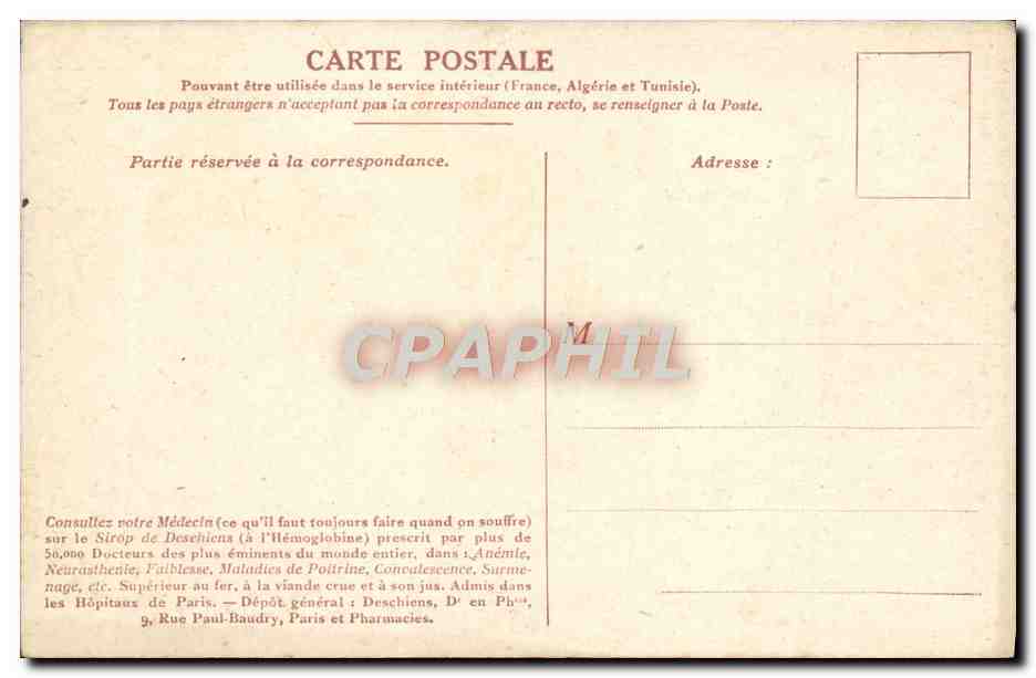 CPA Musee de Versailles Bataille de Denain — Verso