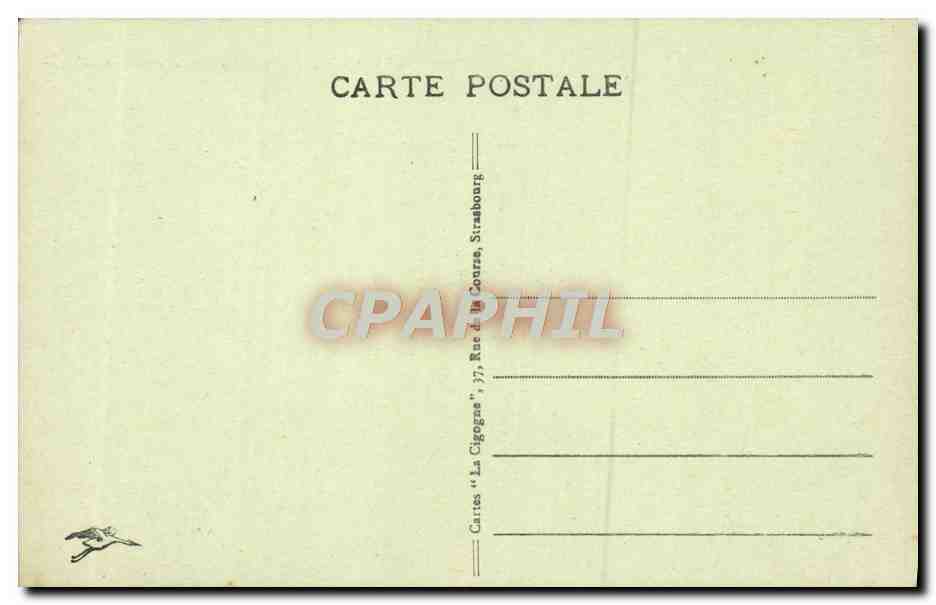CPA Strasbourg L'Universite et le Monument Pasteur  — Verso