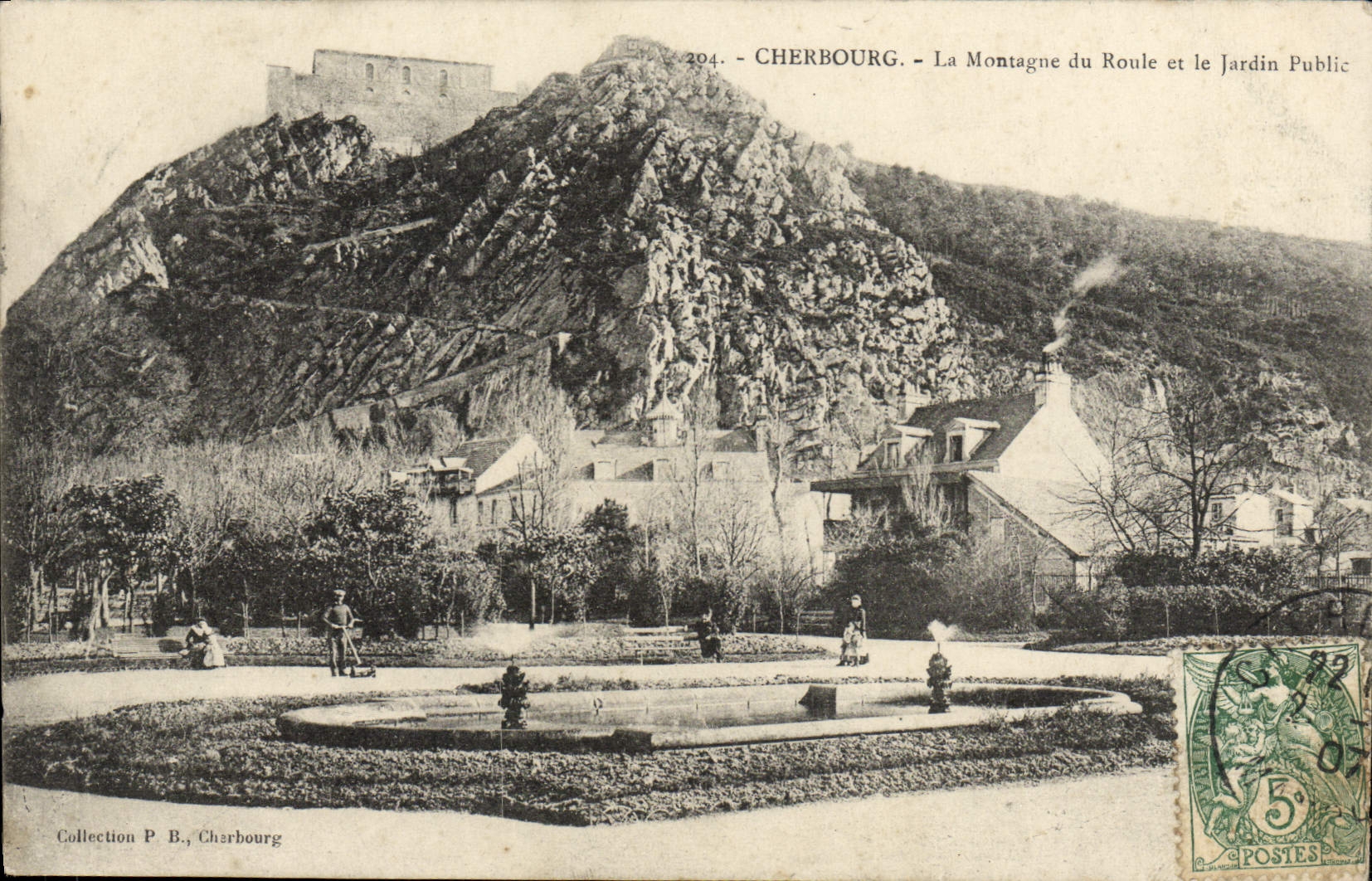Cherbourg - La Montagne du Roule und der Öffentliche Garten — Sammlung P. B., Cherbourg