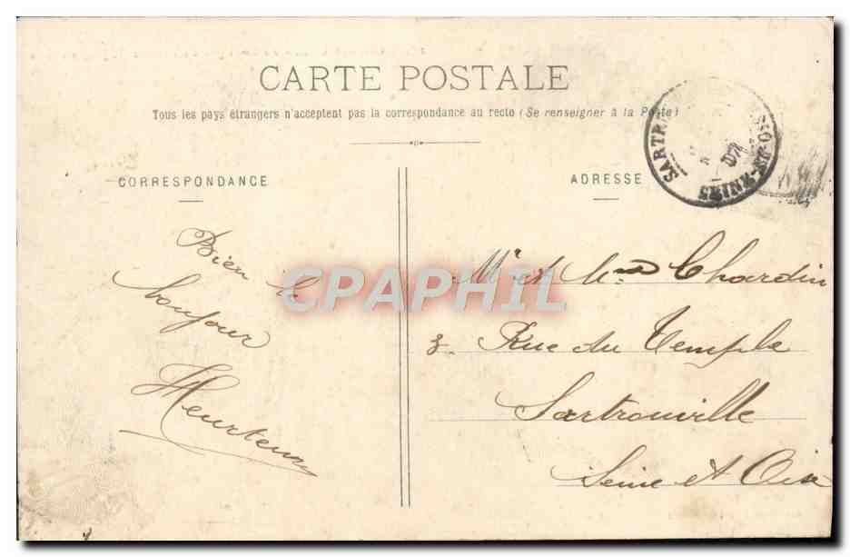 Cherbourg - La Montagne du Roule und der Öffentliche Garten — Sammlung P. B., Cherbourg — Rückseite