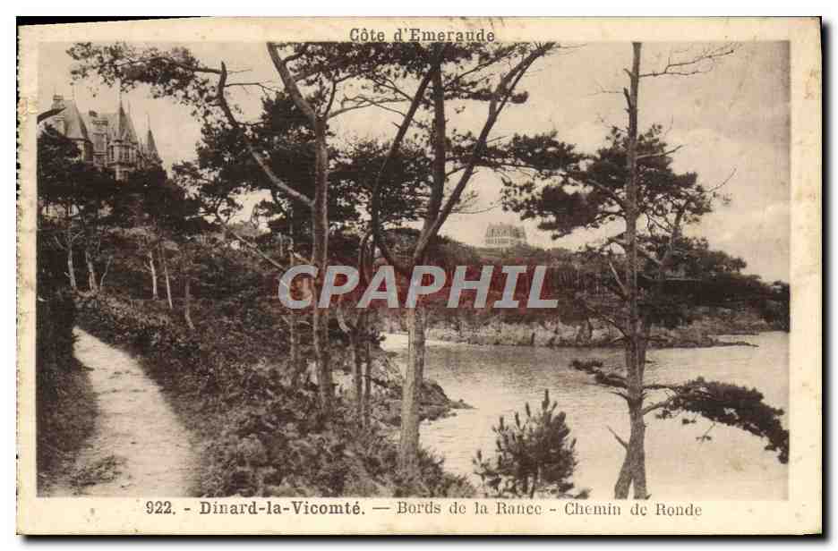 CPA Dinard la Vicomte Bords de la Rance Chemin de ronde