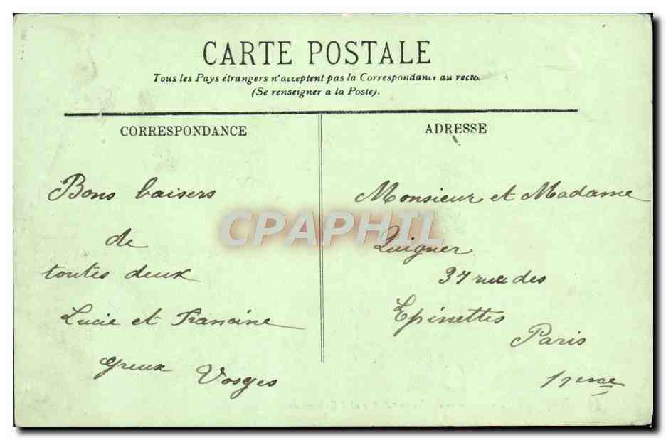 CPA Domremy Maison de Jeanne d'Arc et L'Eglise — Verso