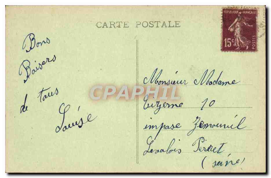 CPA Pont et Douves du Chateau Feodal de Cinq Mars  — Rückseite