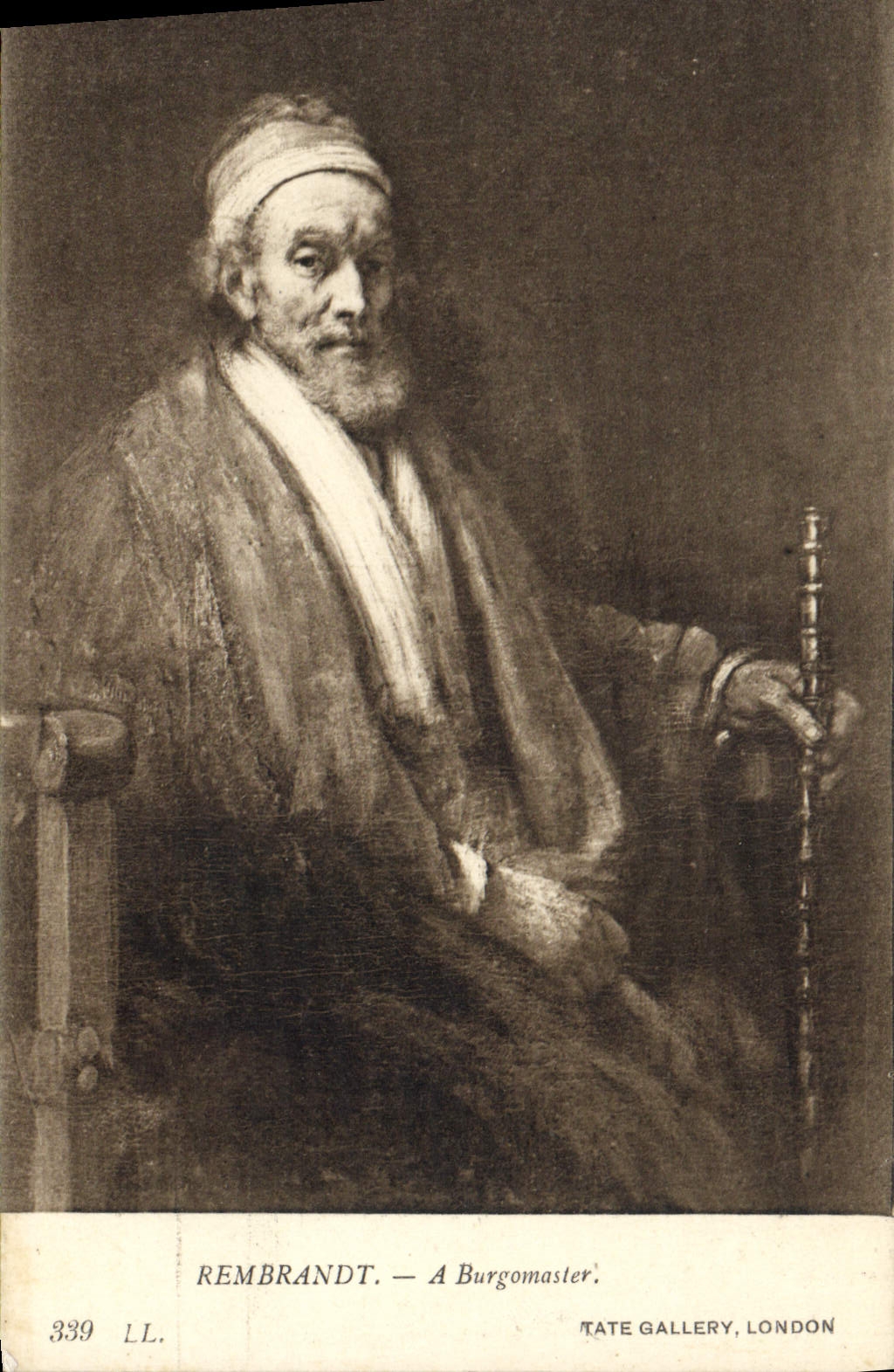 CPA Rembrandt A Burgomaster Tate Gallery London