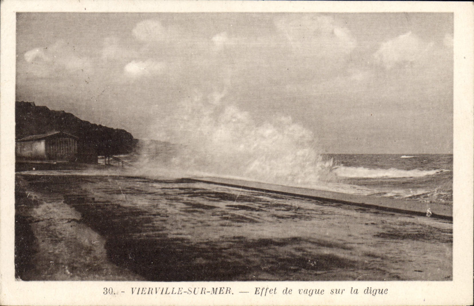 Vierville-sur-Mer — Efecto de ola sobre el dique — Ediciones Gaby