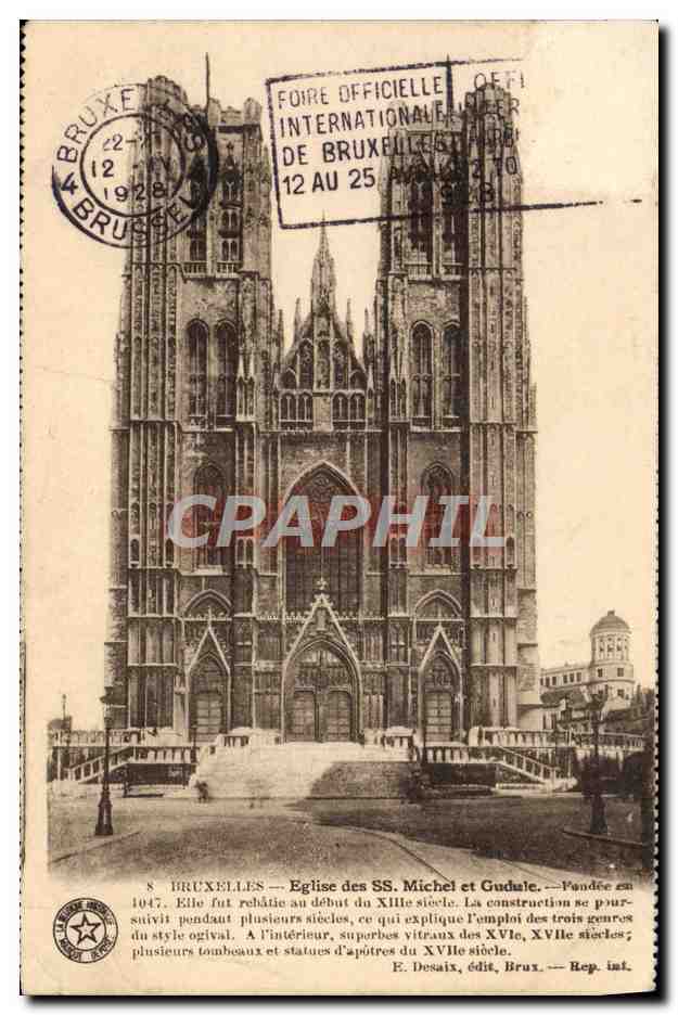 CPA Bruxelles Eglise des SS Michel et Gudule