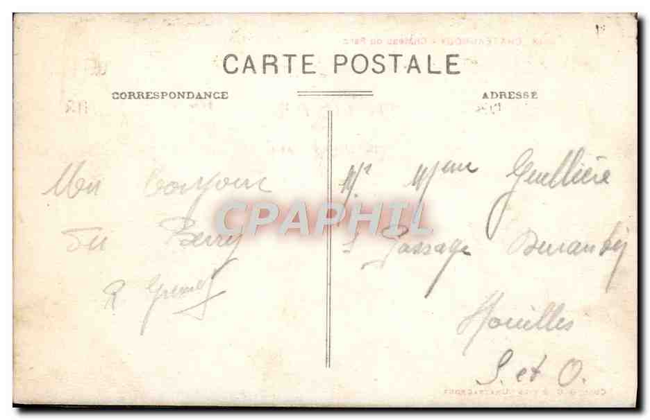 CPA Chateauroux Chateau du Parc — Rückseite