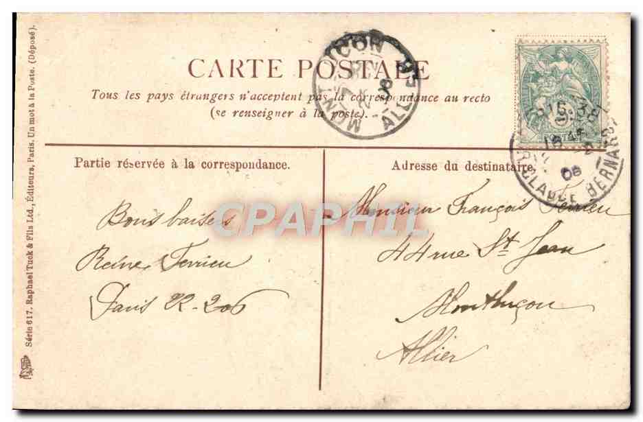 CPA Paris La Bourse  — Rückseite