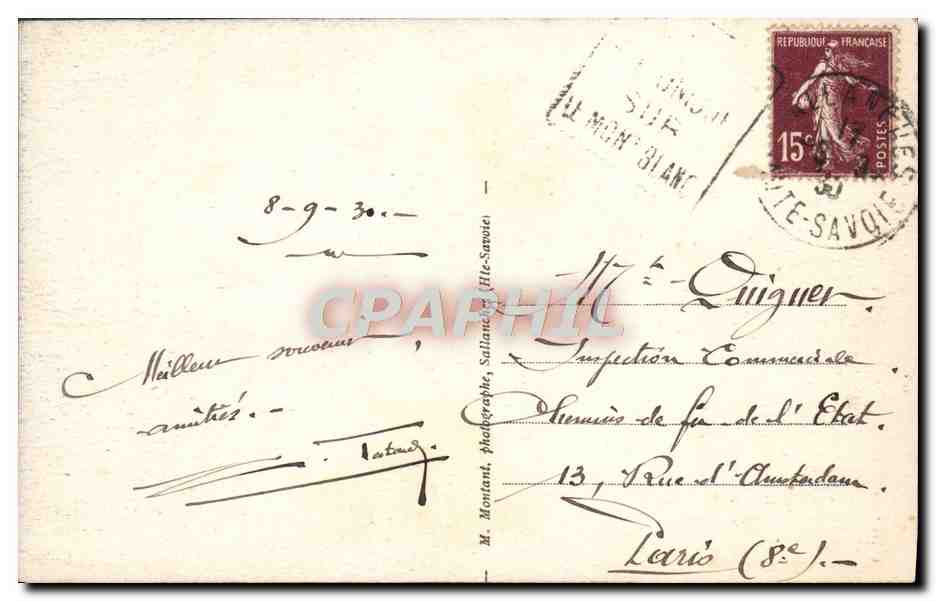 CPA La vallee de Sallanches et le Mont Blanc vus du sommet des Quatre Tetes — Reverso