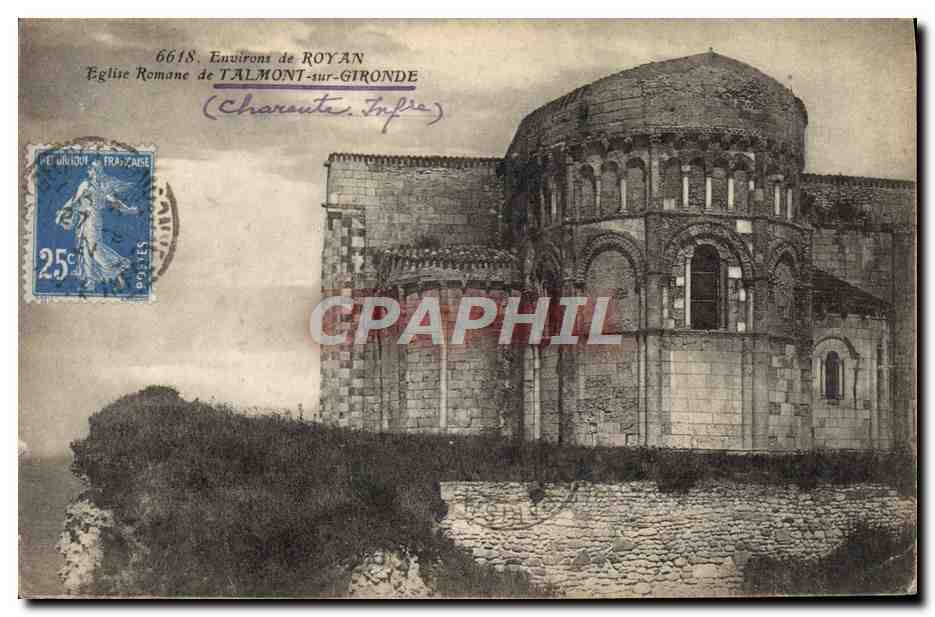 CPA Environs de Royan Eglise Romane de Talmont sur Gironde