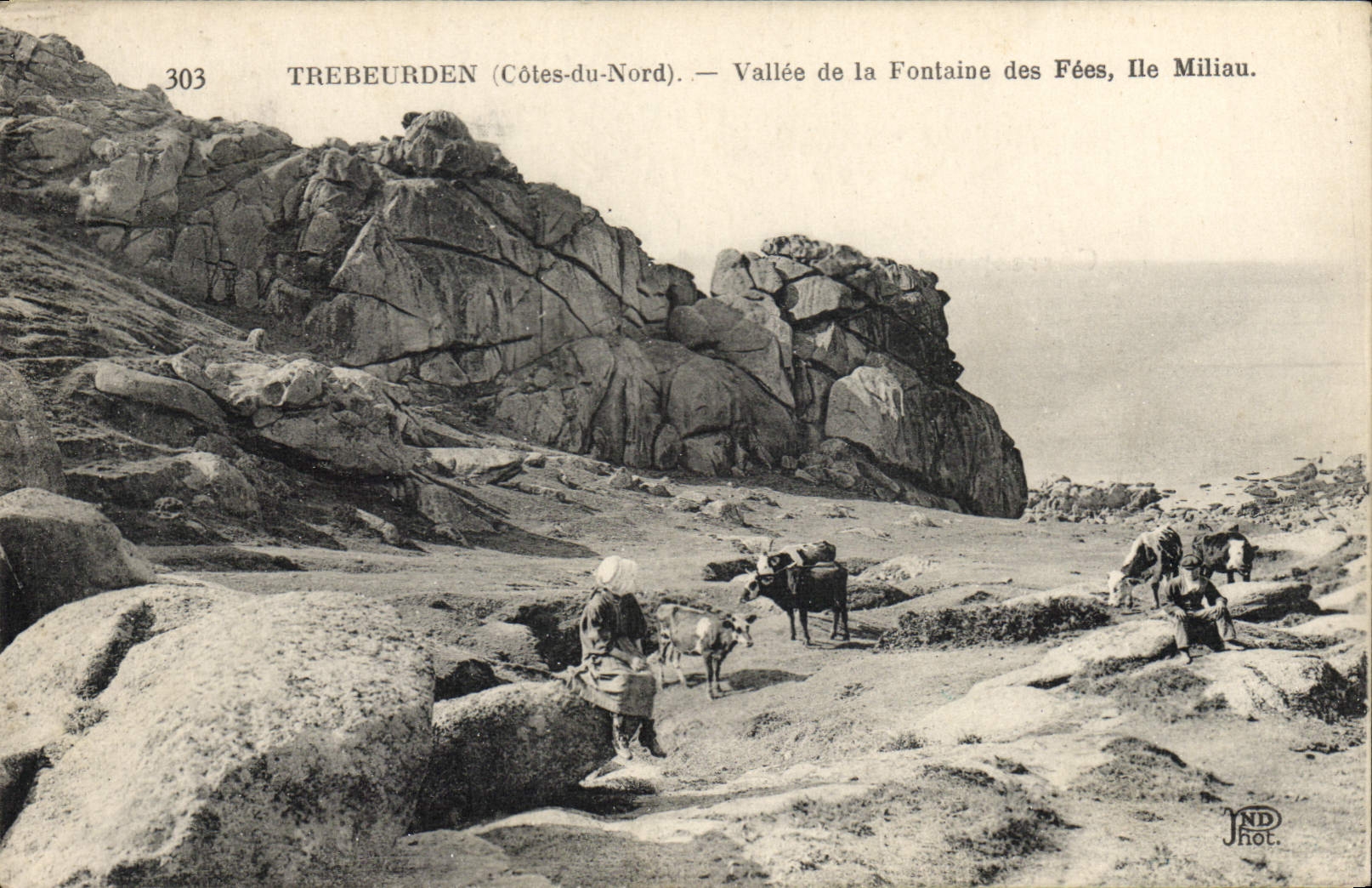Trebeurden (Côtes-du-Nord) — Vallée de la Fontaine des Fées, Île Miliau — ND Phot.