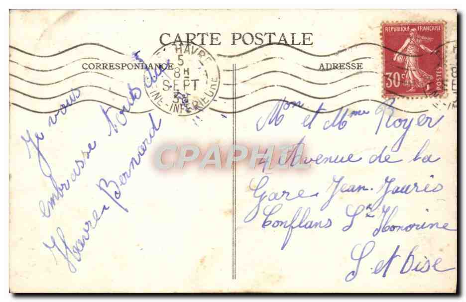 CPA Sainte Adresse Vue Generale du Nice Havrais — Rückseite
