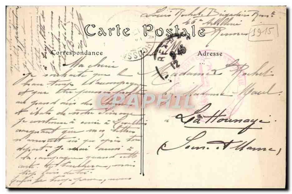 CPA Remis L'Eglise Toussaint La Chaire  — Rückseite
