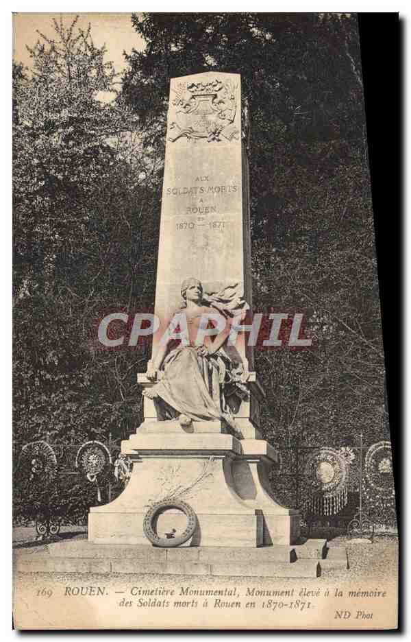 CPA Rouen Cimetiere monumental Militaria