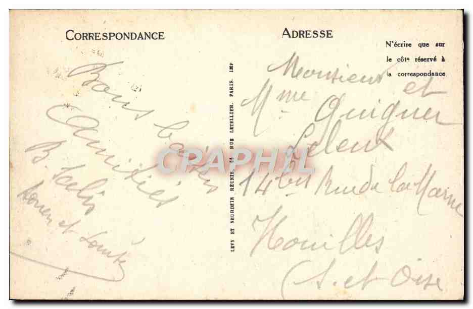 CPA Biarritz Le Rocher de la Vierge — Back