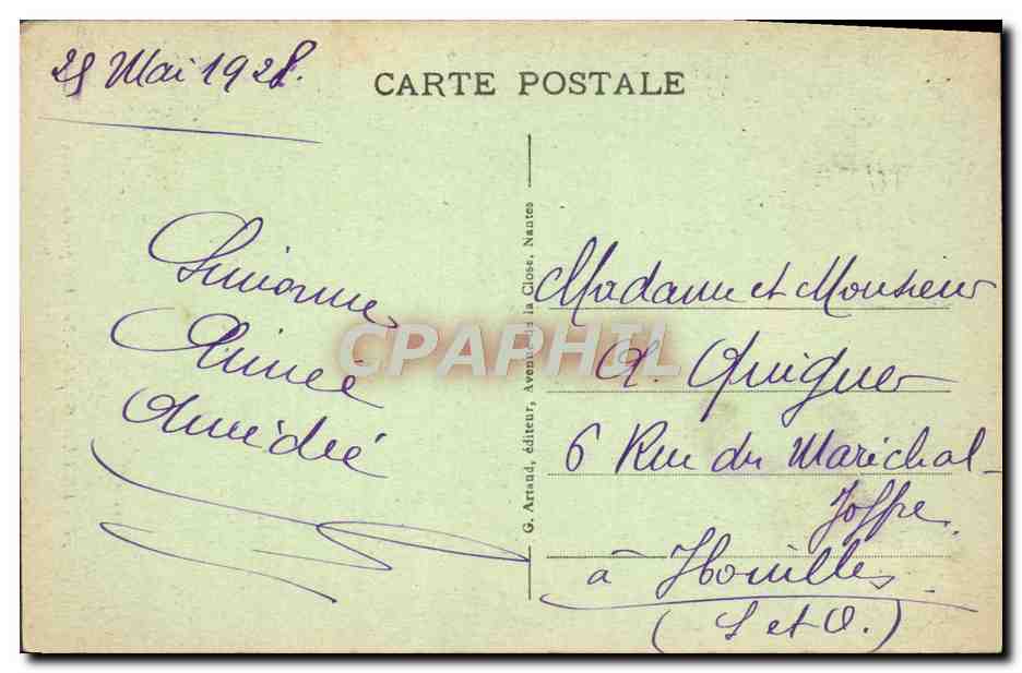 CPA Le Huelgoat Le Chaos Pres du Moulin Lavandieres  — Rückseite