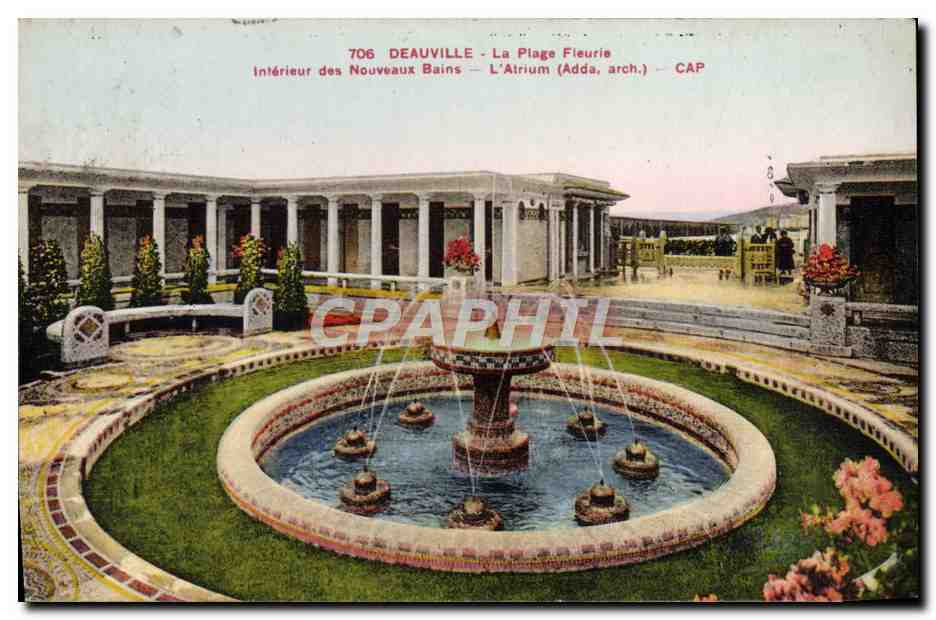 Deauville - La Plage Fleurie - Intérieur des Nouveaux Bains - L'Atrium (Adda, arch.) - CAP