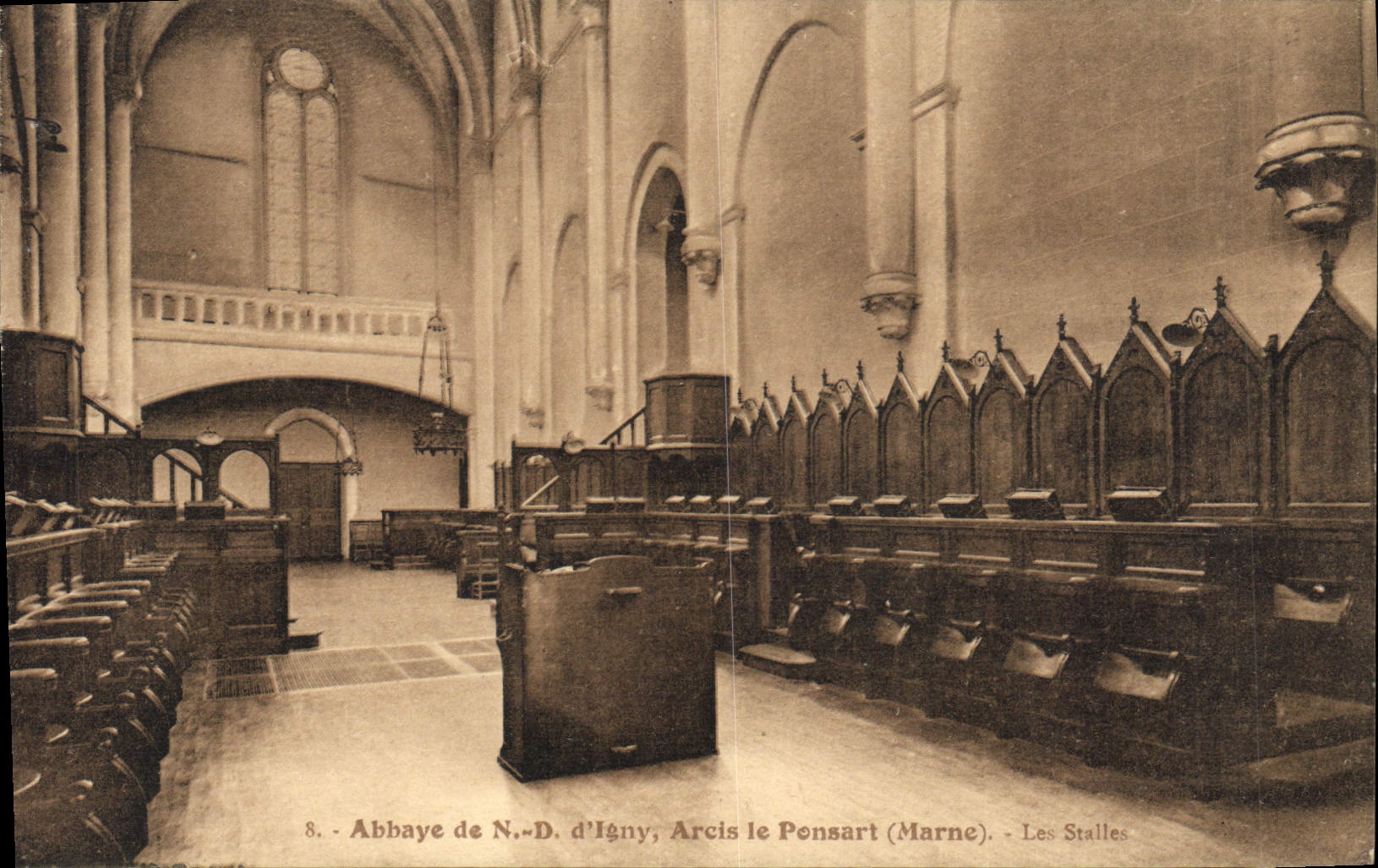 CPA Abbaye de Notre Dame d'Igny Arcis le Ponsart Les stalles