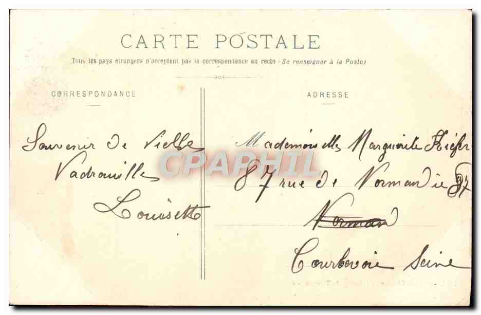 CPA Bois de Clamart L'etang des Drivaux  — Rückseite