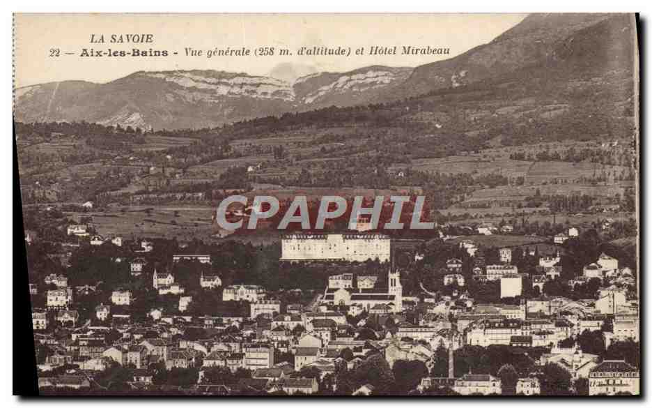 CPA Aix Les Bains Vue Generale et Hotel Mirabeau 