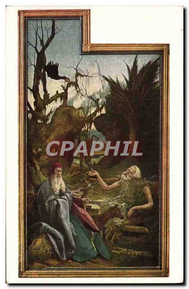 CPA Matthias Grunewald Inseheimer Altar Der Besuch des heiligen Antonius
