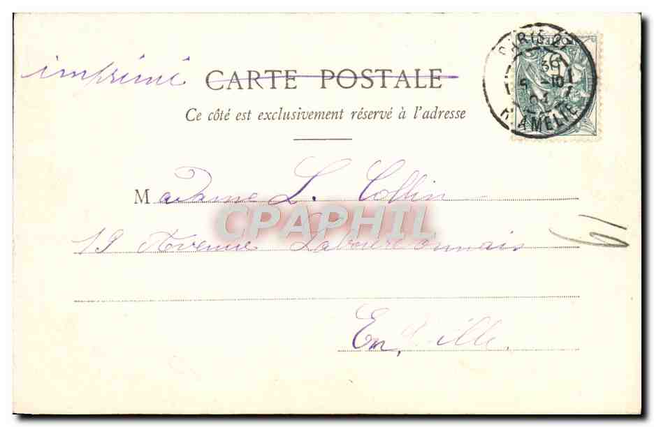 CPA Paris Bois de Boulogne La Passerelle — Rückseite