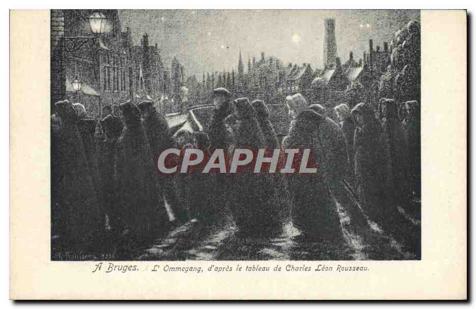 CPA Bruges Ommegang d'apres le Lableau de Charles Leon Rousseau