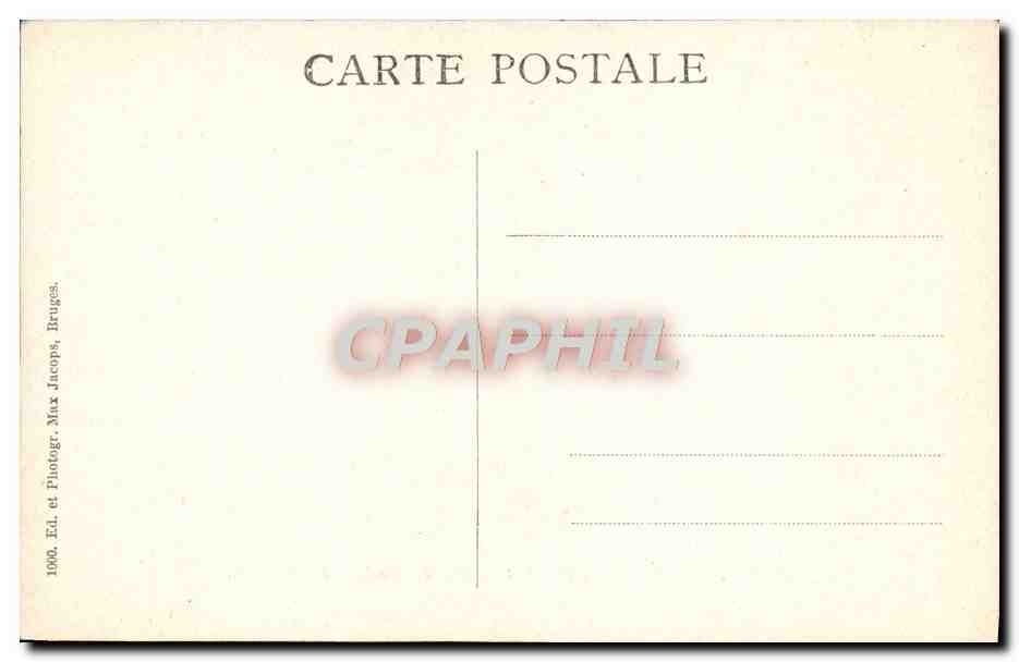 CPA Bruges Ommegang d'apres le Lableau de Charles Leon Rousseau — Verso