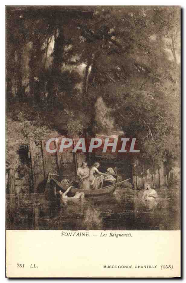CPA Fontaine Les Baigneuses Musee Conde Chantilly