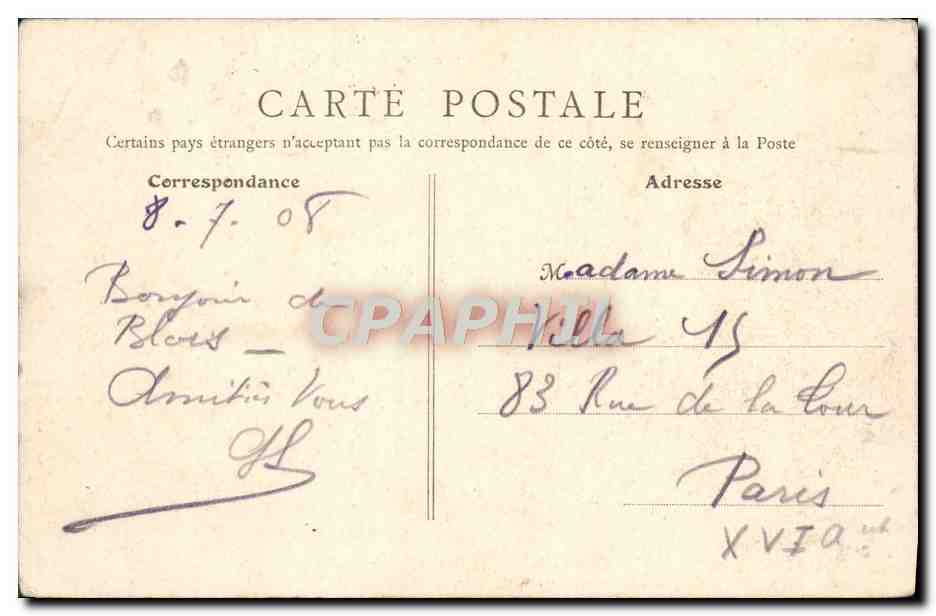 CPA Blois Vue Prise du Boulevard Daniel Dupuis — Verso