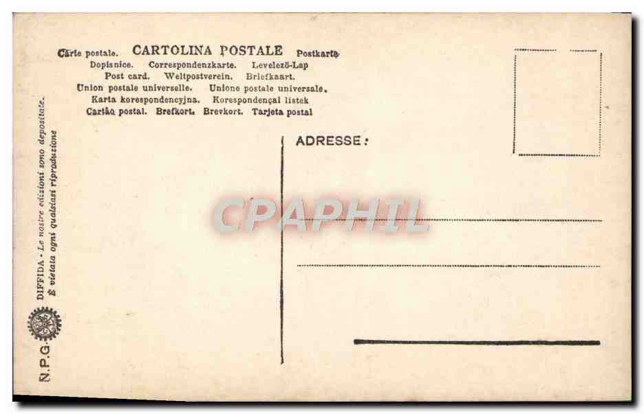 CPA Roma Museo delle Terme Stucchi della Farnesina — Verso